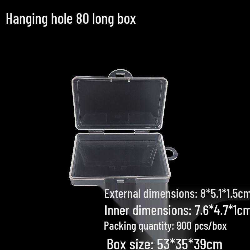 Square Transparent PP Plastic Storage Box for Electronics and Earbuds