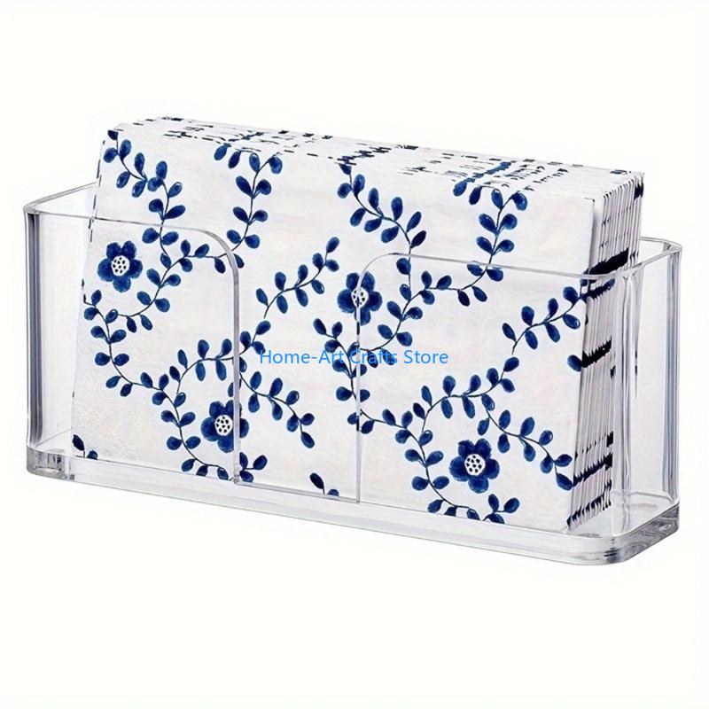 Y3NA Modern Clear Napkin Rack Acrylic Serviette Dispenser for Parties and Dinners