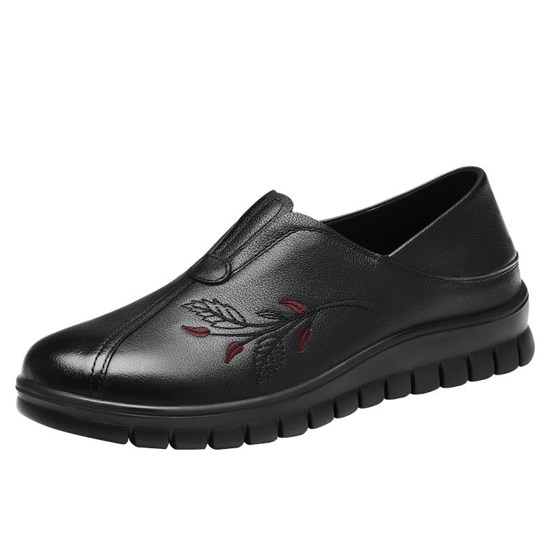 Red Dragonfly Women s Soft Sole Flat Leather Slip-On Shoes 35