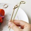 200 Stück 12 cm (4,7'') Natürlicher Bambus geknotete Spieße, Cocktailspieße, Essenspicks, Obstgabel, Partygeschirr-Zubehör