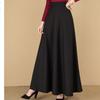 Black Golden Velvet Skirt Women's Long Skirt High Waist Slim A-line Large Swing Skirt Female A-Line Skirts 4XL