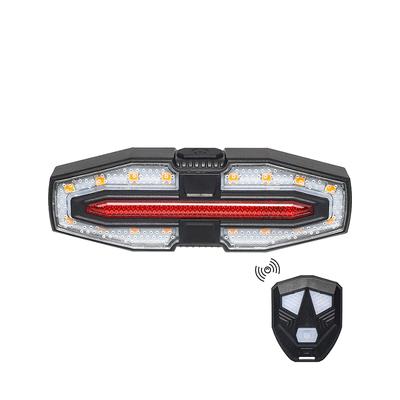 Clignotant de vélo Feu arrière Rechargeable USB Lumière de vélo de route LED Étanche Télécommande sans fil Feu arrière de cyclisme