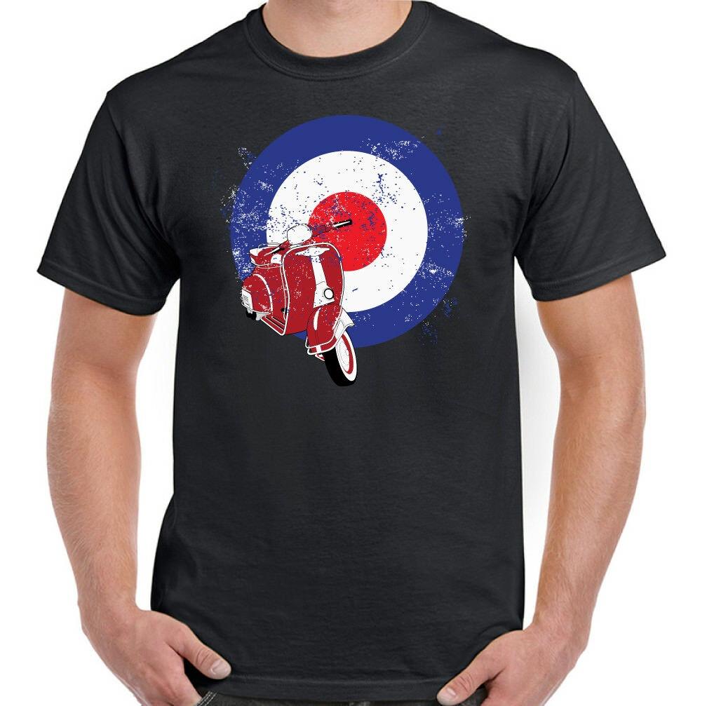 

Mod Scooter T-Shirt Vespa Lambretta Logo Funny Bike Distressed Retro