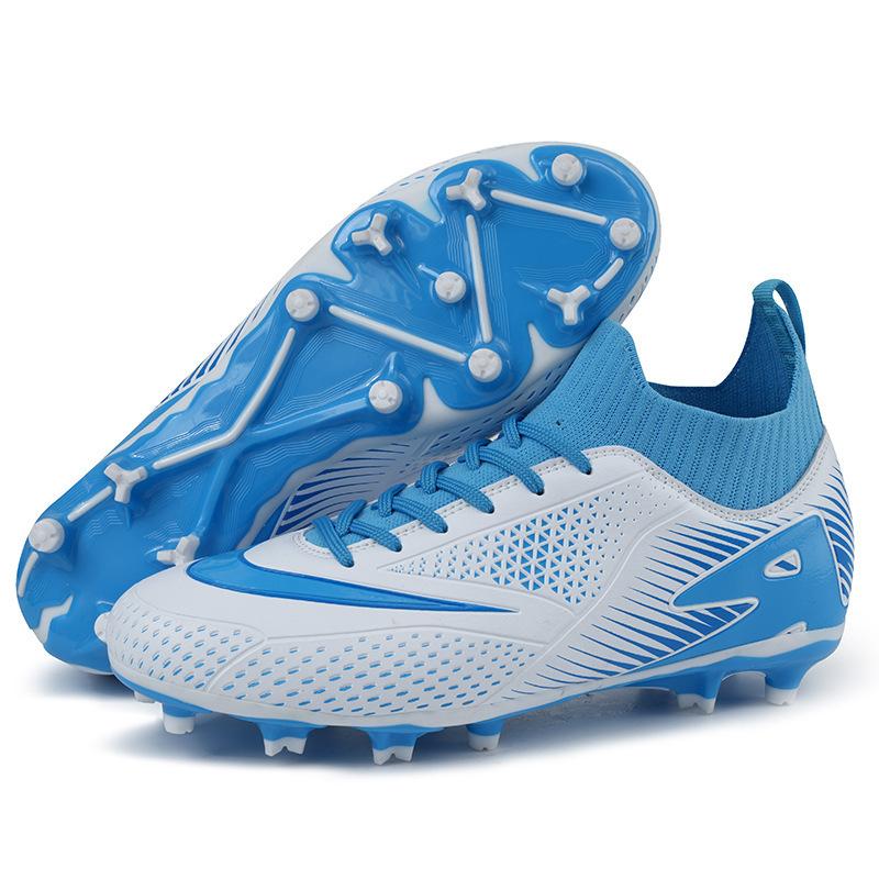

Football studs Artificial turf leather feet Youth training Male and female students Broken children s high-top studs 32