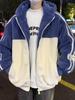 Trendy Hooded Fleece Jacket with Warm Cotton and Double-Sided Lambswool for Autumn and Winter Protection