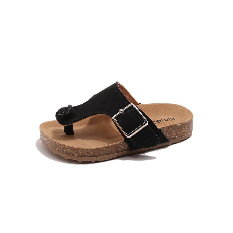 2025 Non-Slip Girls' Flip-Flop Sandals: Summer Beach Shoes with Flat Bottom