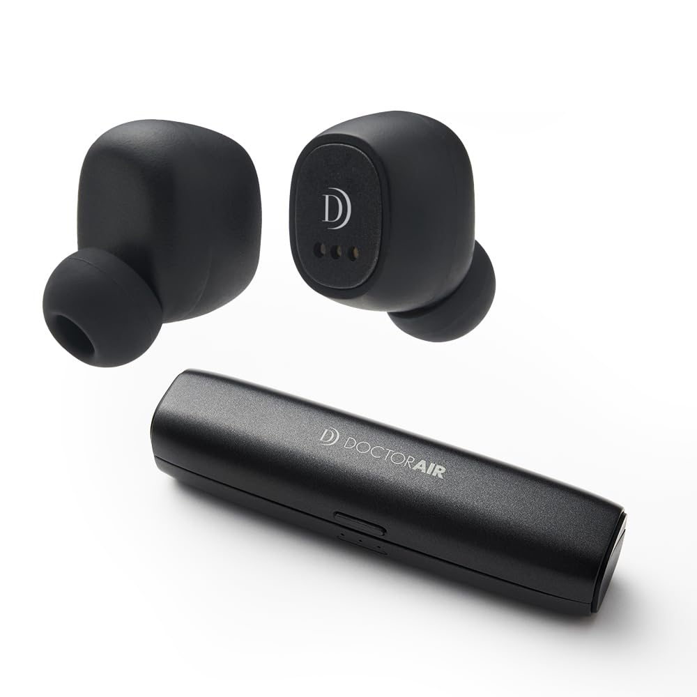 

Official Store EarLab Earplugs for Home Rechargeable Ear Warming Earplugs for Better and Sleep a Great Gift Dr.Air SEL-01 (Black) Sleep, Warming, чорний