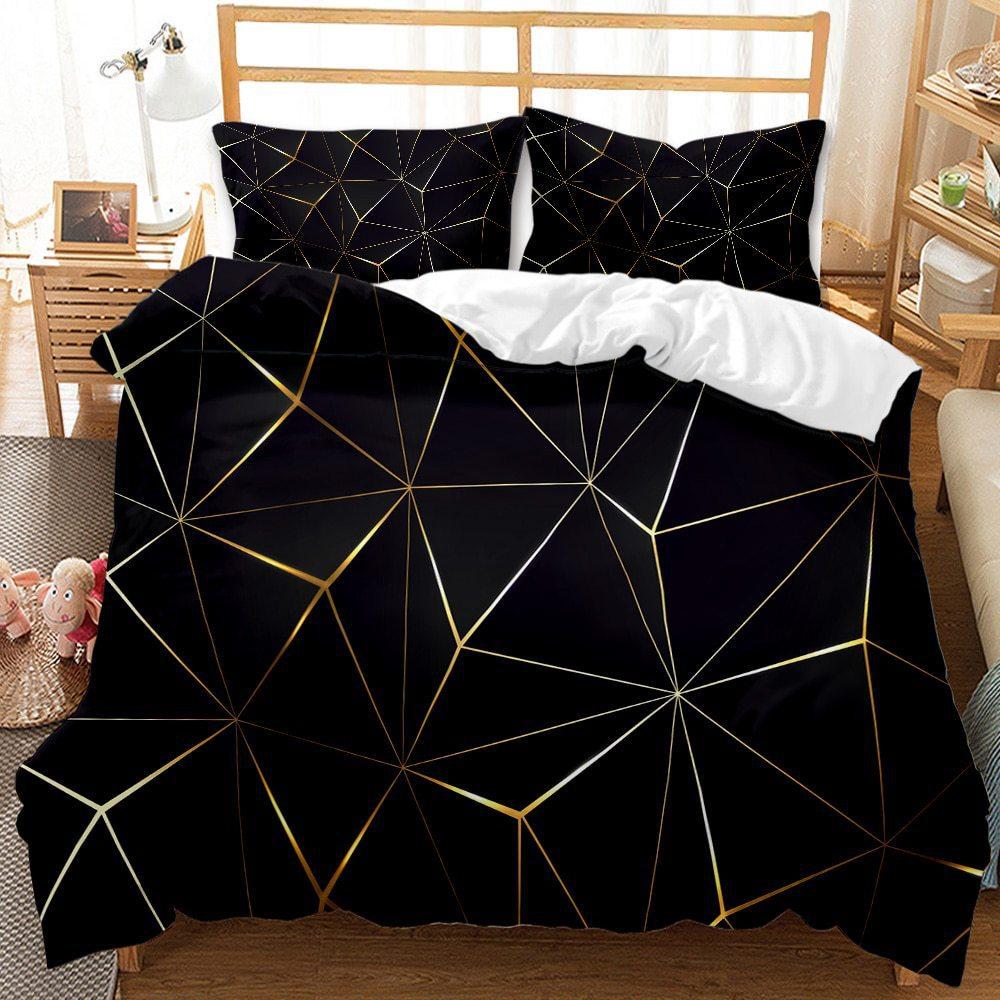 

Three-Piece 3D Digital Printing Marble Quilt Cover Bedding 70 * 133