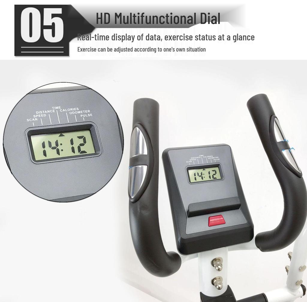 Luxury Elliptical Trainer with Seat - Space-Saving Home Fitness Bike