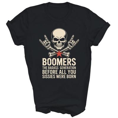 Boomers Badass Generation Lebka Unisex Tričko Dárek