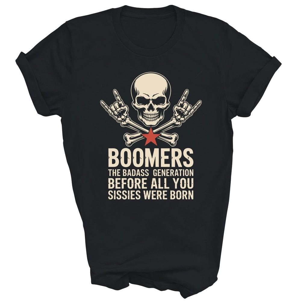 

Boomers Badass Generation Skull Unisex Shirt Gift M