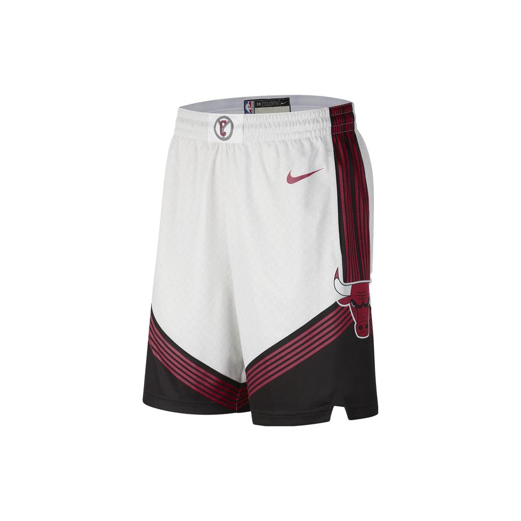 Nike NBA Chicago Bulls City Edition Swingman Šortky Bílá/Chicago Červená Pánské Streetwear DO9652-100