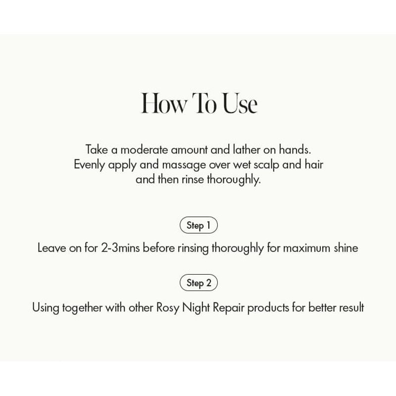 anillo Rosy Nachtreparatur-Shampoo