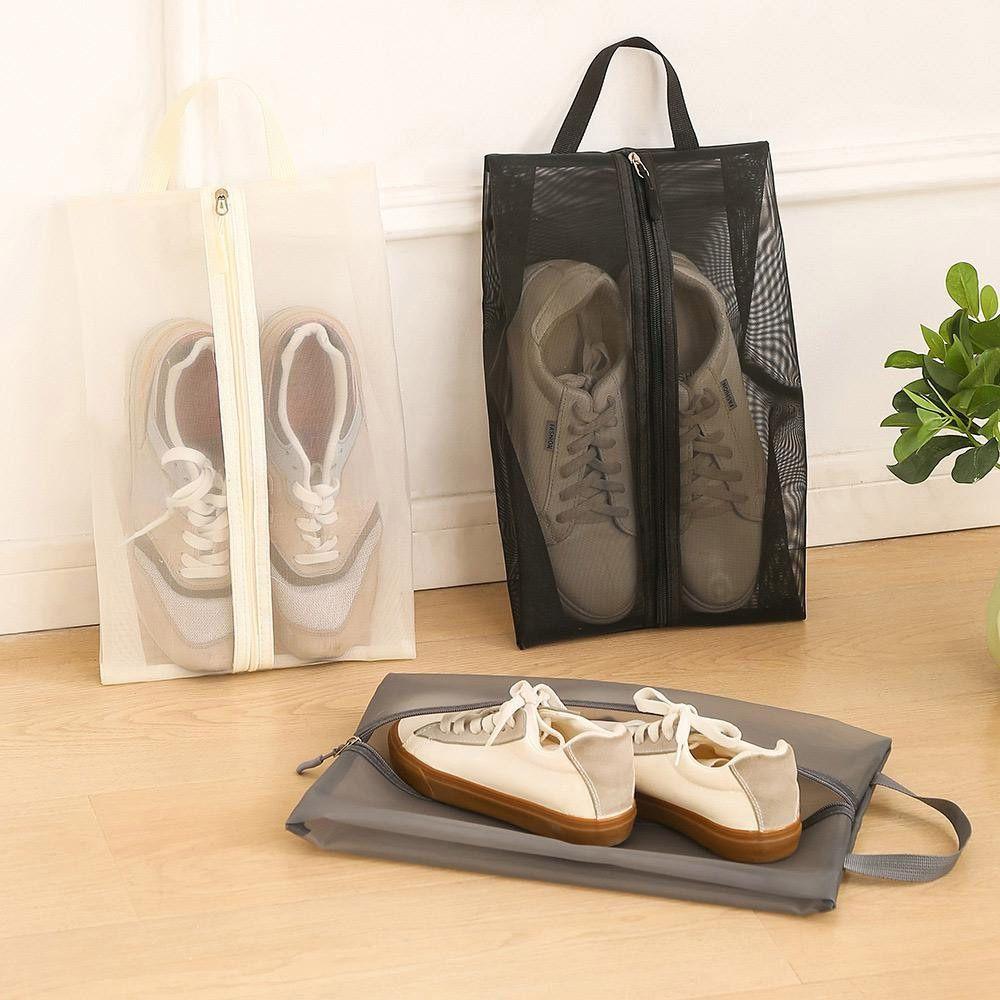 Breathable Portable Outdoor Mesh Shoe Bag Dustproof Shoe Organizer Shoe Pouch for Women & Men
