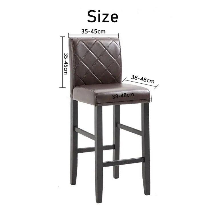Elastic Bar Stool Chair Cover Home Dining Room Bar Seat Cover Geometric Style Restaurant Hotel Decor Washable Easy Cover