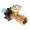 Perfk Propane Tank Adapter with Gauge Propane Tank Gauge Copper