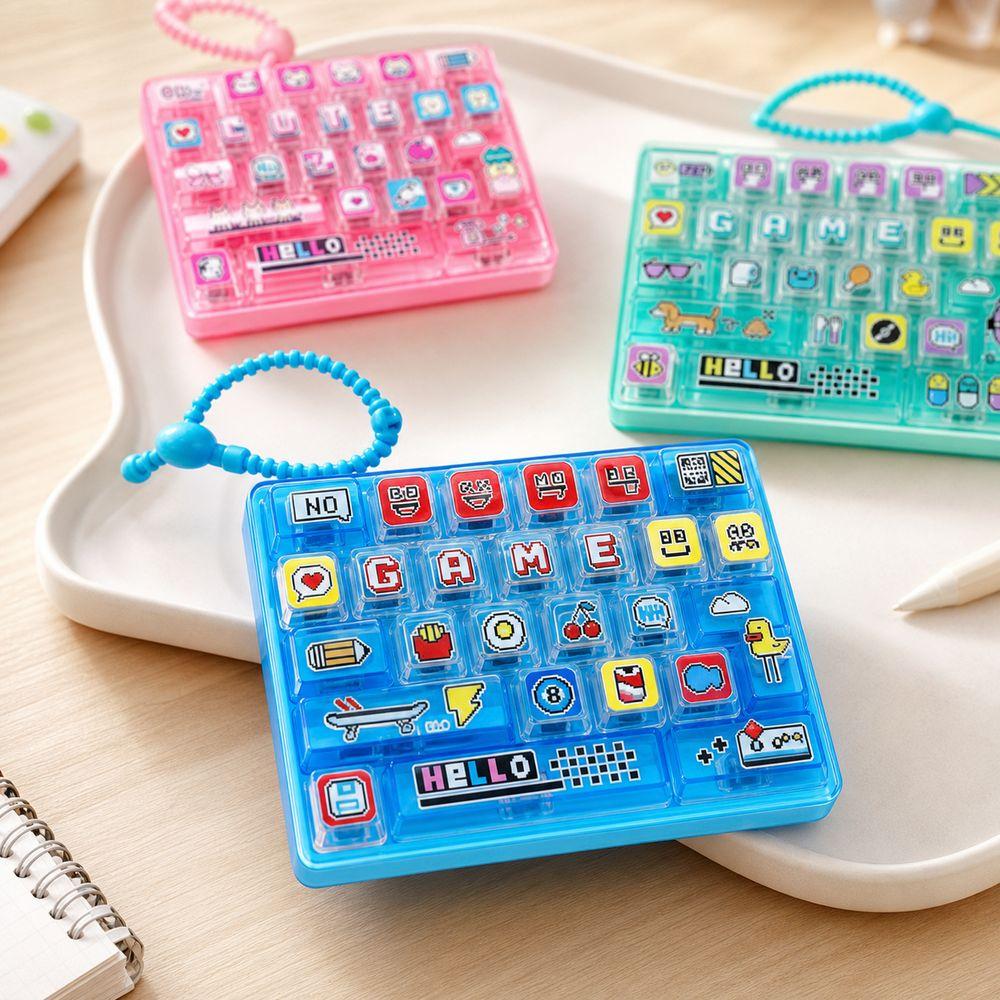 Clear Key Sounds Keyboard Keychain Pressable Keys Keyboard Toy Durable Mini Keyboard Charm  Gifts