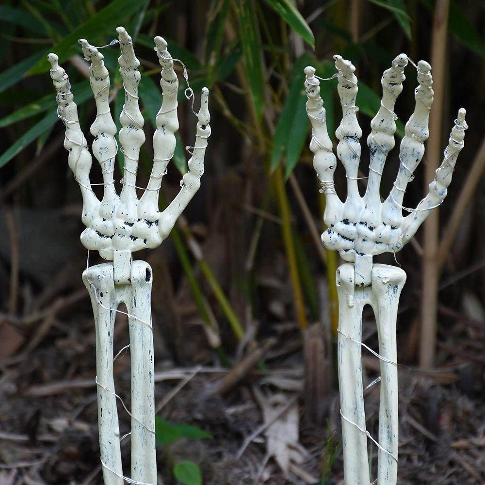 Exquisite Lighted Skeleton Hand Props LED Ghost Skeleton Hand Lamp  Halloween Party
