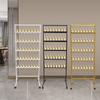 5-Tier Steel Champagne Display Stand,White/Black/Gold Champagne Glass Holder Floor Mounted 66*40*172cm for Party