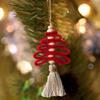 Handcrafted Christmas Tree Decorations Cotton Thread Creative Hanging Ornament  Christmas