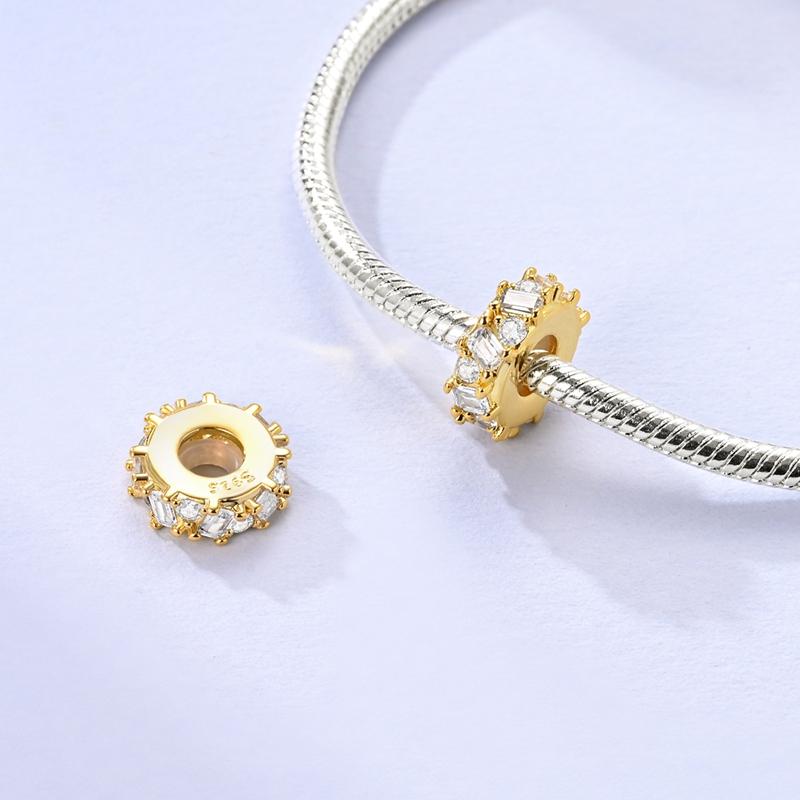 Original Charms Beads Copper Golden Bow Leopard Cat Dog Sunflower Beads Fit Pendant Bracelet Women Jewelry Gift