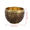 Good Luck Phoenix Cylinder Ornament Traditional Hand Carved Brass Drinking Cup Pure Brass Brass Feng Shui Bowl Lucky Ornament