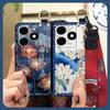 Soft case Fashion Phone Case For Tecno Spark20/KJ5 Lanyard Waterproof Ring Wrist Strap Back Cover Silicone Shockproof