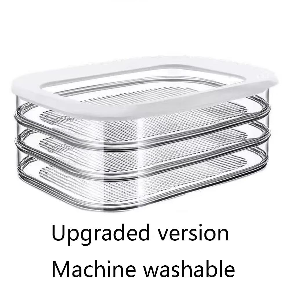 Meat Container for Fridge Bacon Lunch Meat Container for Refrigerator Meal Prep Containers Stackable Food Storage Boxes with Lid