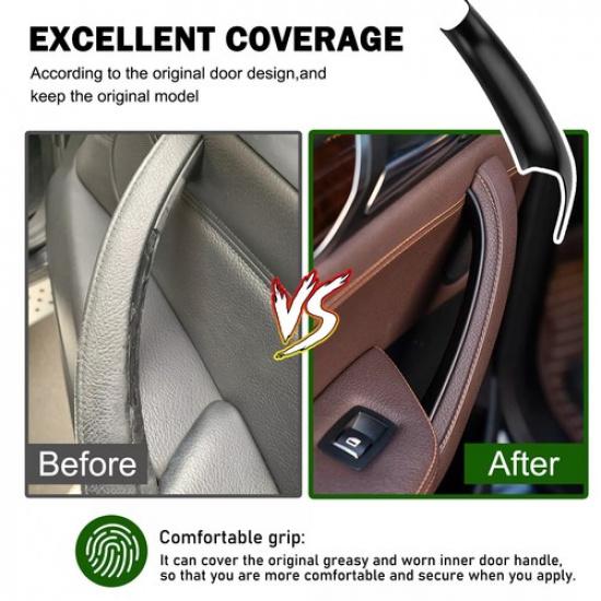 Inner Handle Interior Door Panel Trim Cover For BMW X3 F25 F26 2011~2017 Black