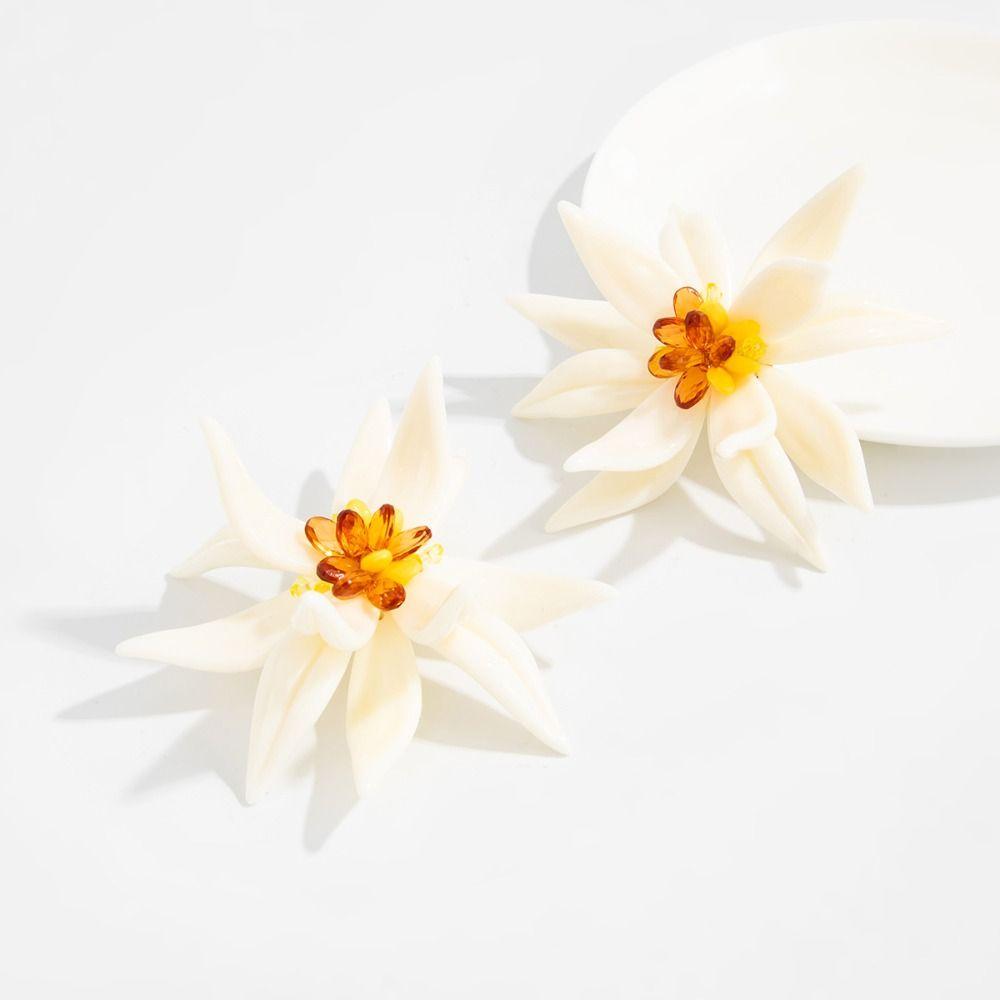 Acryl Blumen Ohrstecker Vintage Böhmische Hängeohrringe Große Blumen Ohrringe Dekoration