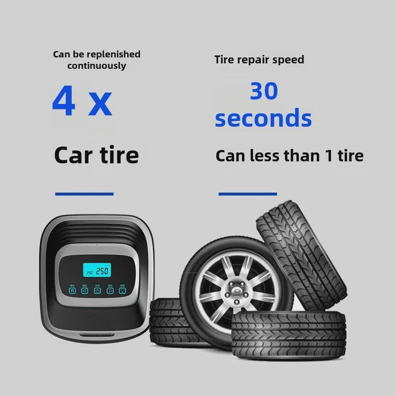 „Umflator digital portabil pentru anvelope de 12 V cu afișaj pentru mini pompă de aer”