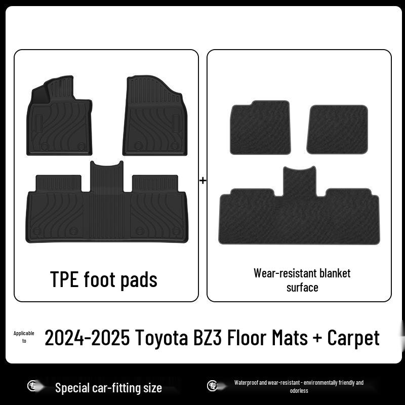 2024 Toyota BZ3 TPE Kofferraummatte: Geruchlos, Umweltfreundlich, Wasserdicht.