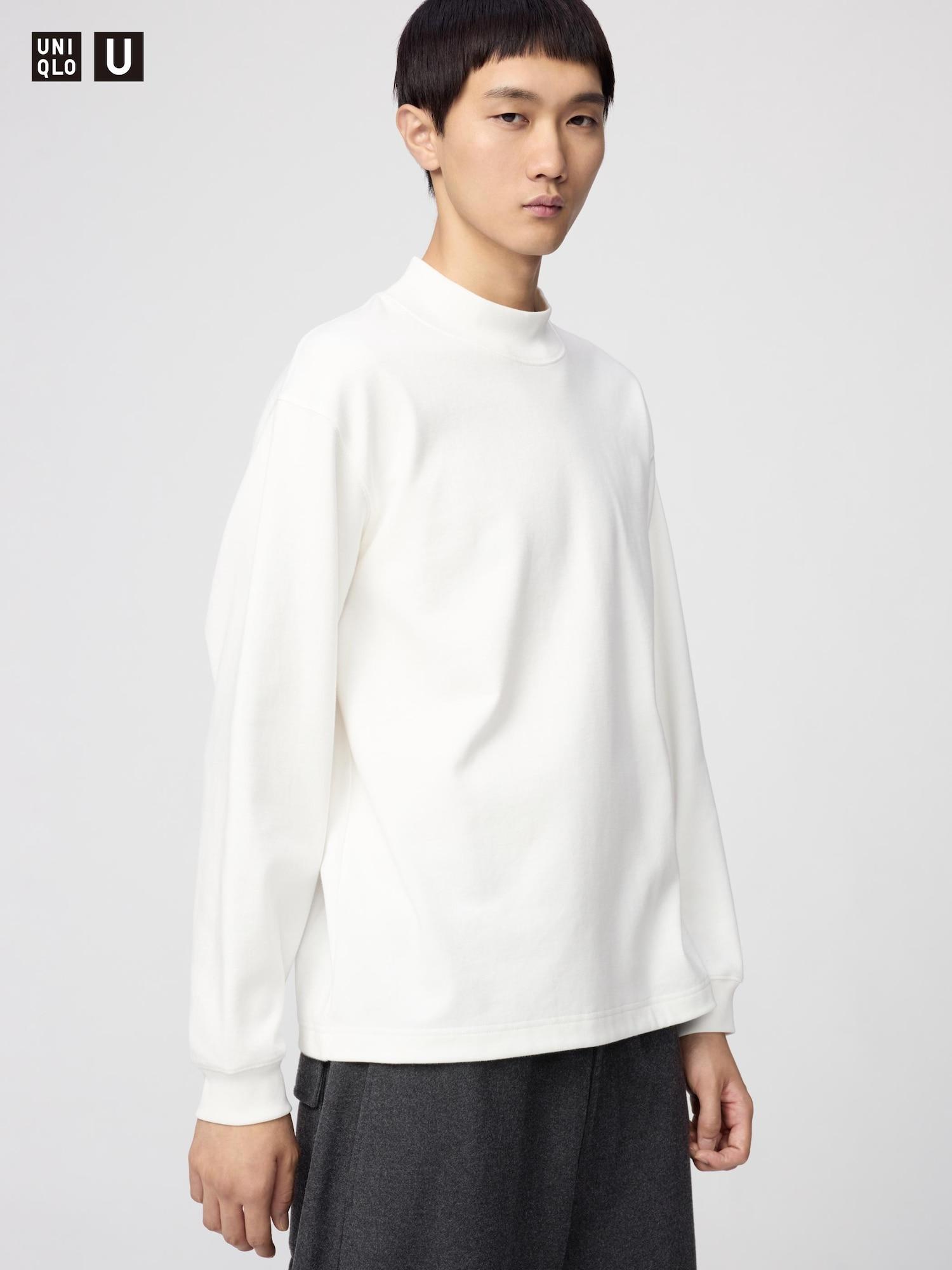 

Uniqlo Футболка с воротником-стойкой с начесом, с длинным рукавом 00 WHITE/S