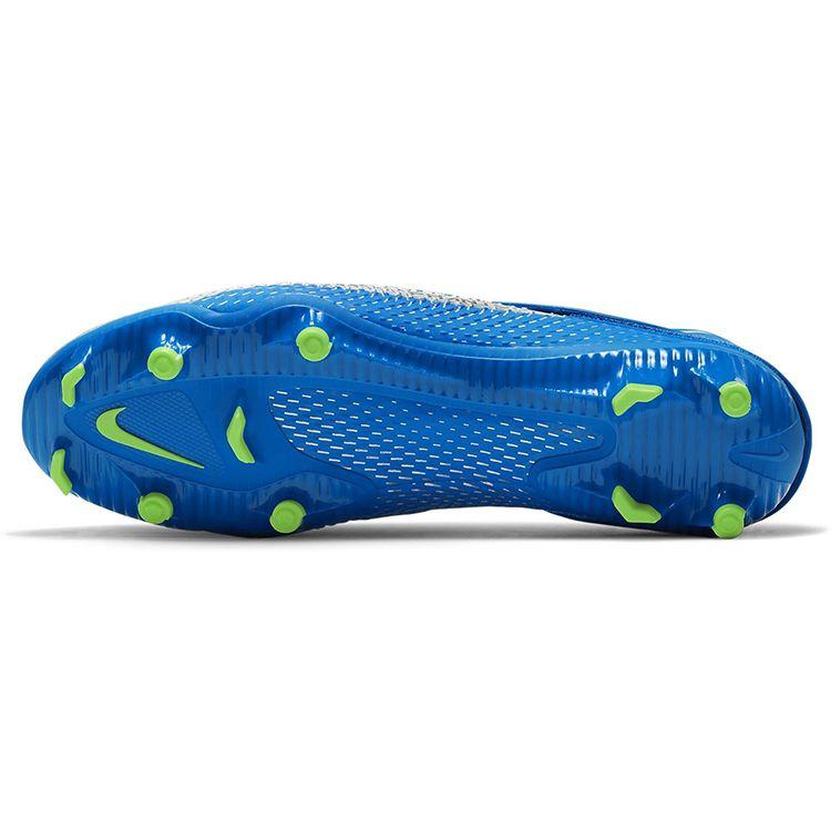 Nike Phantom GT Academy FlyEase Round Toe Lace-Up MG (Rubber Short Studs) Slip-Resistant Durable Soccer Shoes Men Sneaker Blue Silver DA2835-403