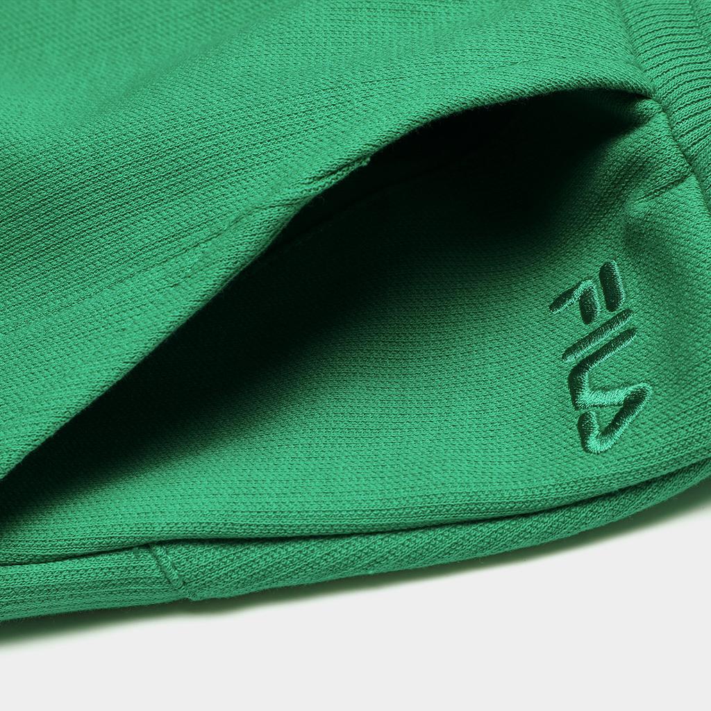 FILA Solid Color Mid Waist Straight Leg Casual Pants Women bottoms Emerald-Green F11W339612F-GN