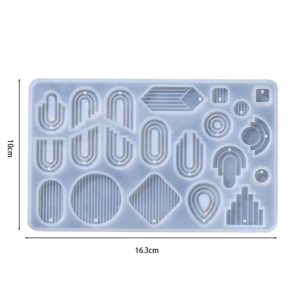 Geometric Earring Pendant Silicone Mold For Epoxy Resin DIY Earring Keychain Necklace Charms Resin Silicone Mold Jewelry Making