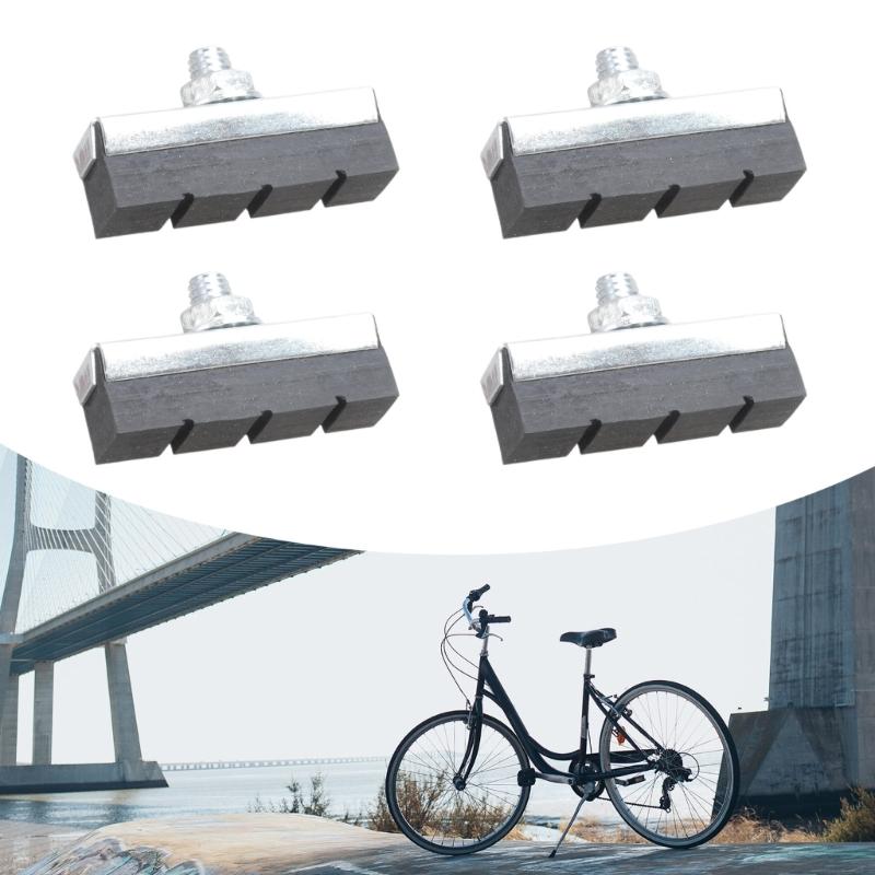 2 Paires V-Brake Vélos Blocs Vélos Patins de Frein pour Vélos de Montagne Route Roue Avant Arrière Vélos Jeu de Plaquettes de Frein V