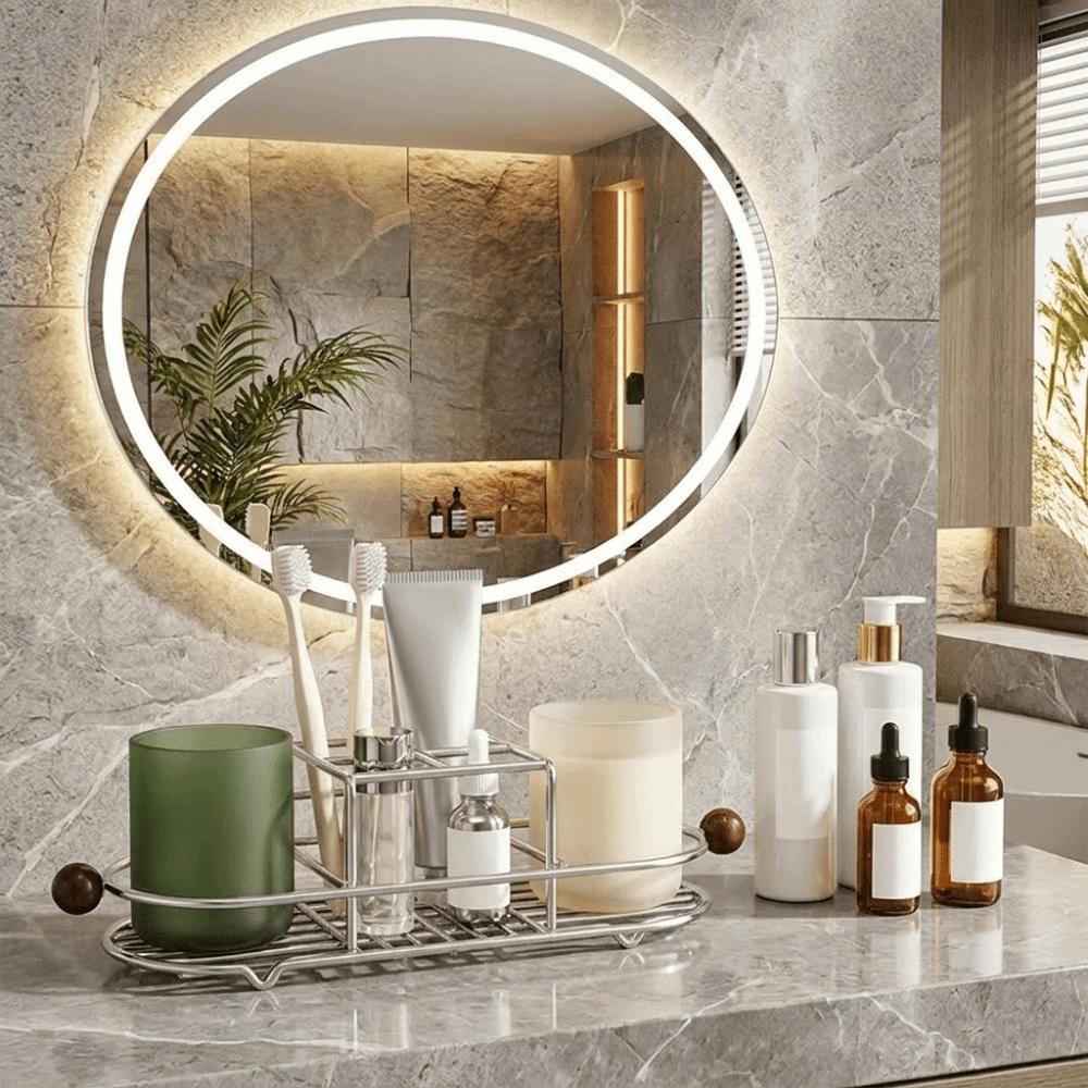 Quick Dry Toothpaste Rack Waterproof Cutlery Storage Rack Durable Mouthwash Cup Rack for Bathroom