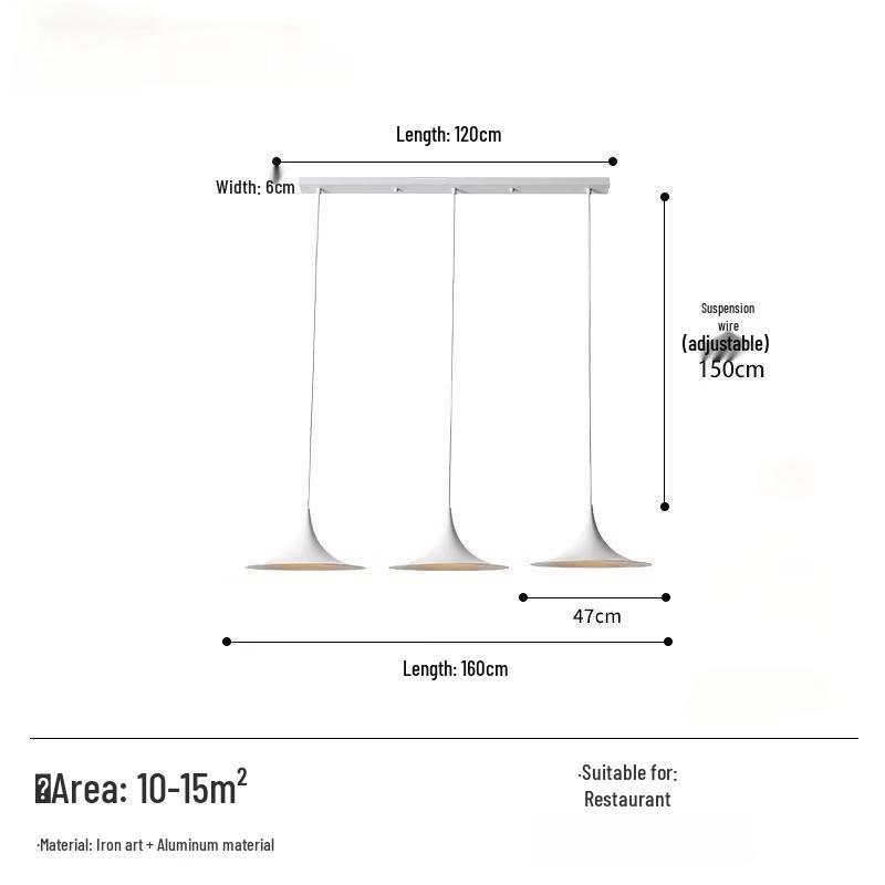 Nufeng Minimalist 3-Head Pendant Lamp