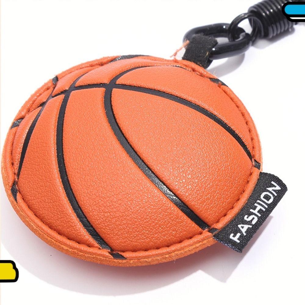 Cartoon 3D Rugby Football Pendant Basketball Car Key Ring Ball Leather Keychain  Women Men