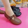 Retro Beef Tendon Soft-soled Shoes Autumn New Casual Flat Comfortable Leather Shoes Non-slip Breathable Single Shoes
