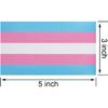 3 Pcs Transgender Rainbow Pride Flag Car Stickers, 3x5 Inches Transgender LGBTQ Flag Vinyl Decal for Outside of Car, Vehicles Car Window Bumper,
