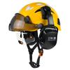 CE Construction Safety Helmet With Built In Goggles Earmuffs Reflective Stickers Hard Hat With Visor Adjustable Vented ABS Hardh