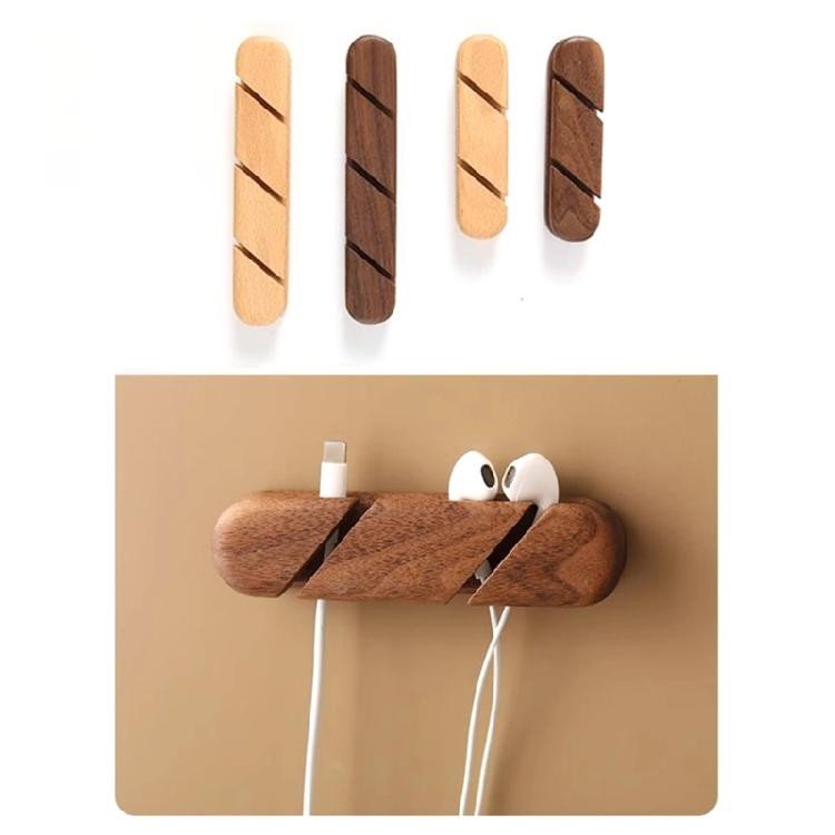 Wood Cable Management Clips Adhesive MultiSlot Organizers for Desk Home Office Auto Slimly Cable Organizers Wire Holders