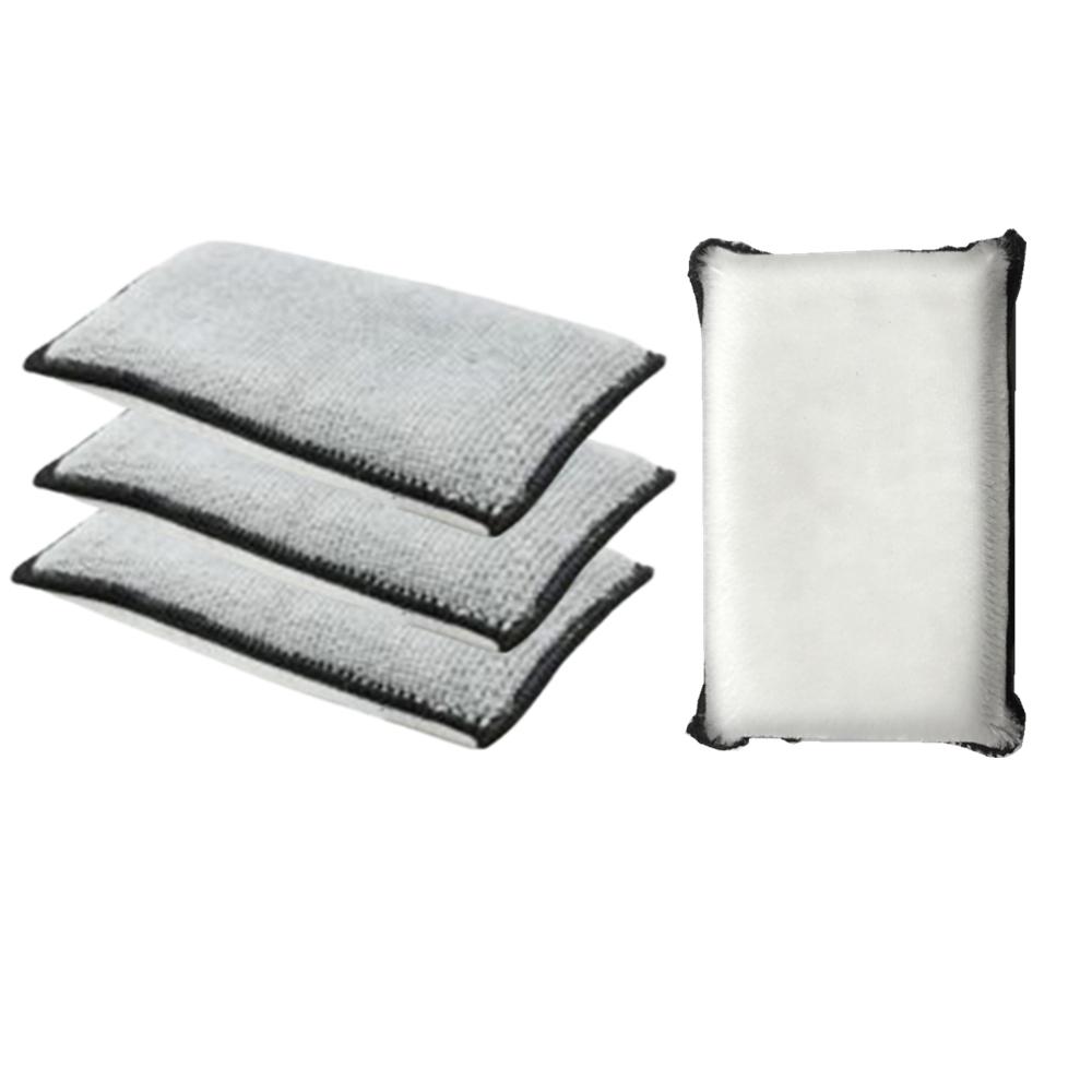 4PCS Suede Sponge Car Wash Pad Soft Absorbent Detailing Bristle Cleaning No Scratch Microfiber Scrubbing Car Detailing Sponge