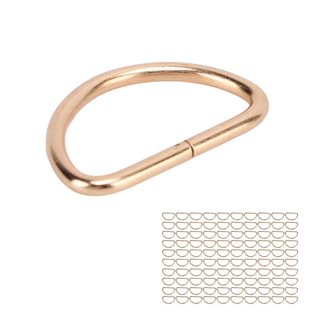 100pcs D Rings Dog Collar Metal D Rings for Dog Chest Straps Pet Suitcases Accessory