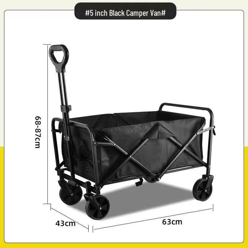 Foldable Outdoor Utility Cart with Sunshade