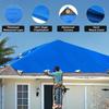 Heavy Duty Waterproof Tarpaulin Large Multipurpose Cover UV Resistant Thick Poly Tarps for Outdoor Camping Tent Pool Rain Cover