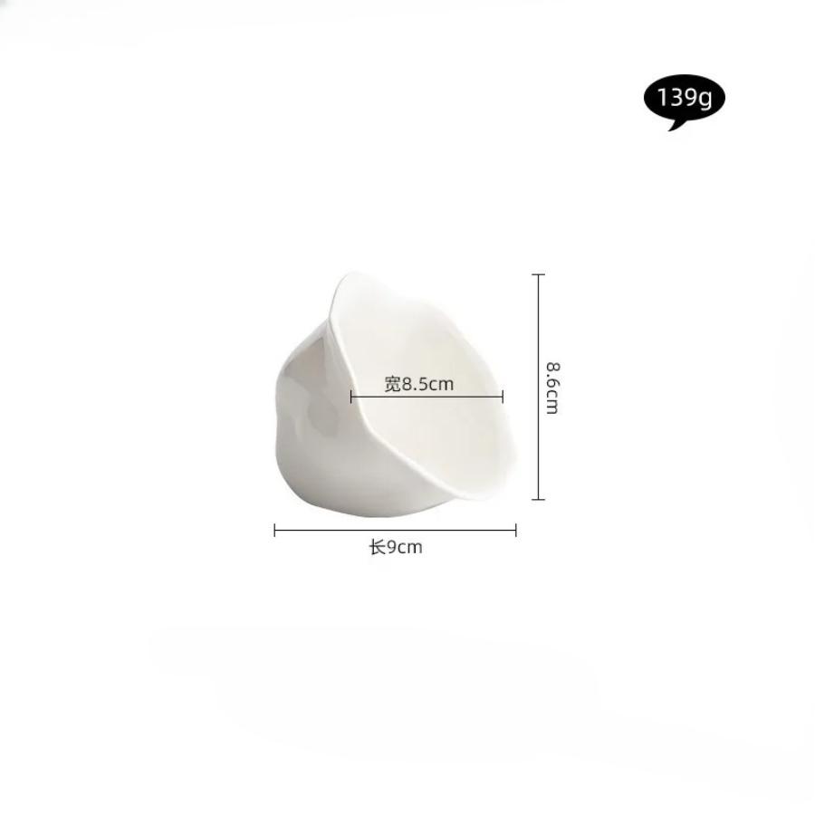 

Flower Ceramic Bowl Heat-resistant Dessert Dish Sauce Sashimi Bowl Kitchen Dining Table Decoration Creative Styling Tableware білий