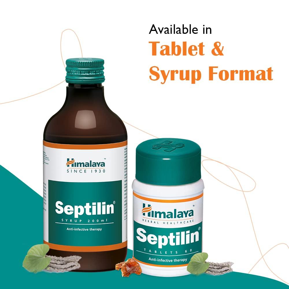 Himalaya 2 x Septilin Tablets 60 Tablets Each, Supports Natural Immunity, Wellness Supplement for Recovery and Everyday Health